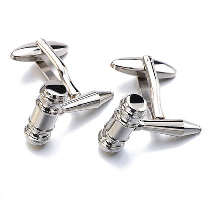 Men's Hammer Shirt Cufflinks – Stainless Steel – view 3