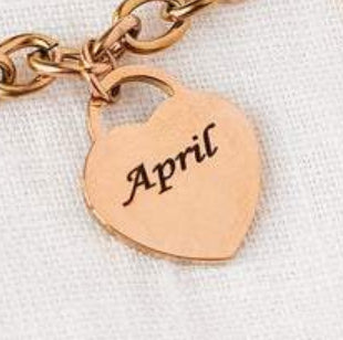 Stainless Steel Engraved DIY Heart Bracelet – view 10