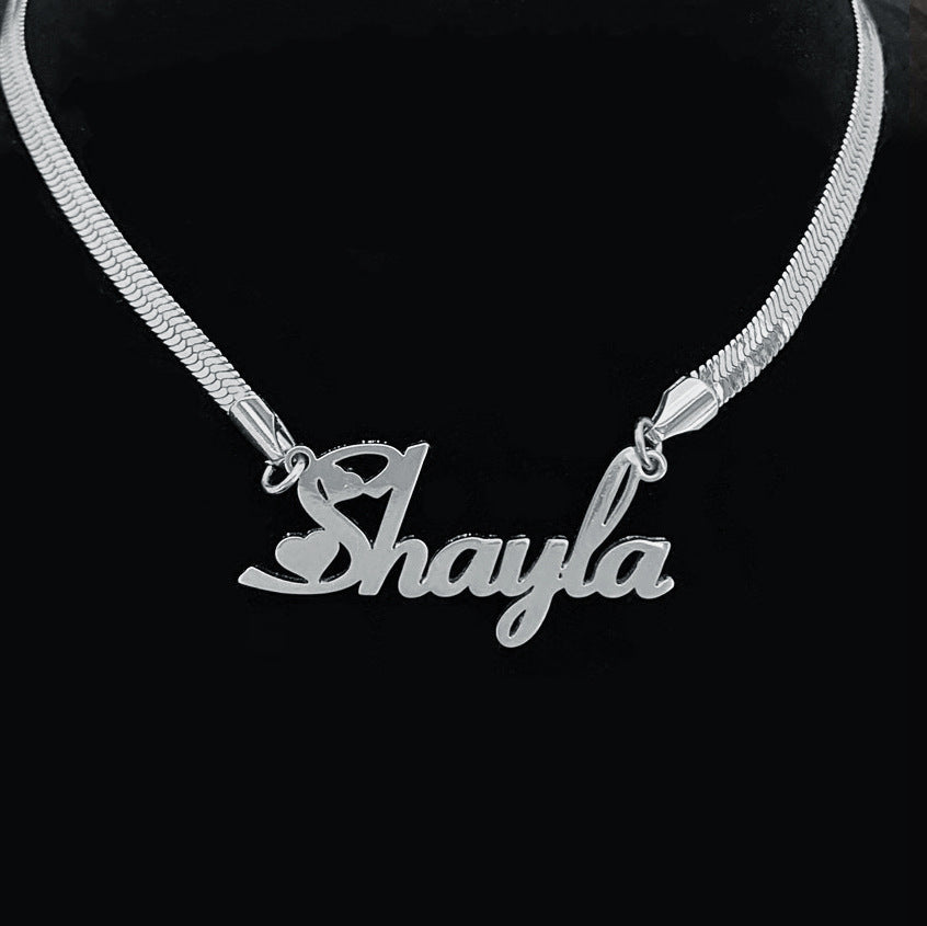 Necklace Stainless Steel Name Snake Chain Necklace – view 3