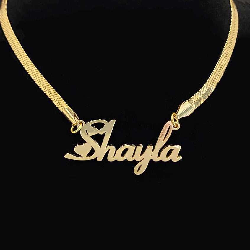 Necklace Stainless Steel Name Snake Chain Necklace – view 5