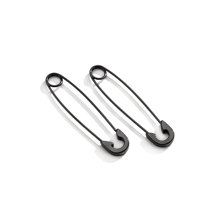Dumbbell Stud Earrings – Titanium Steel, Unisex