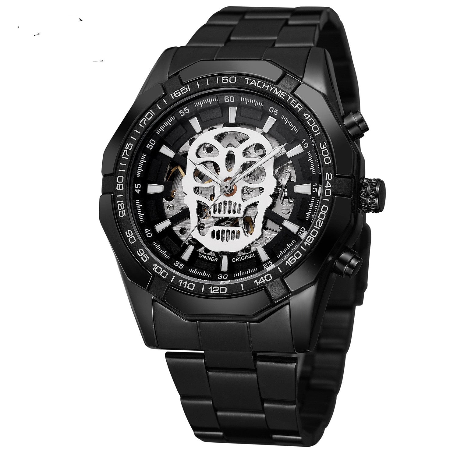 Official Automatic GOLD Watch Men Steel Strap Skeleton – view 4