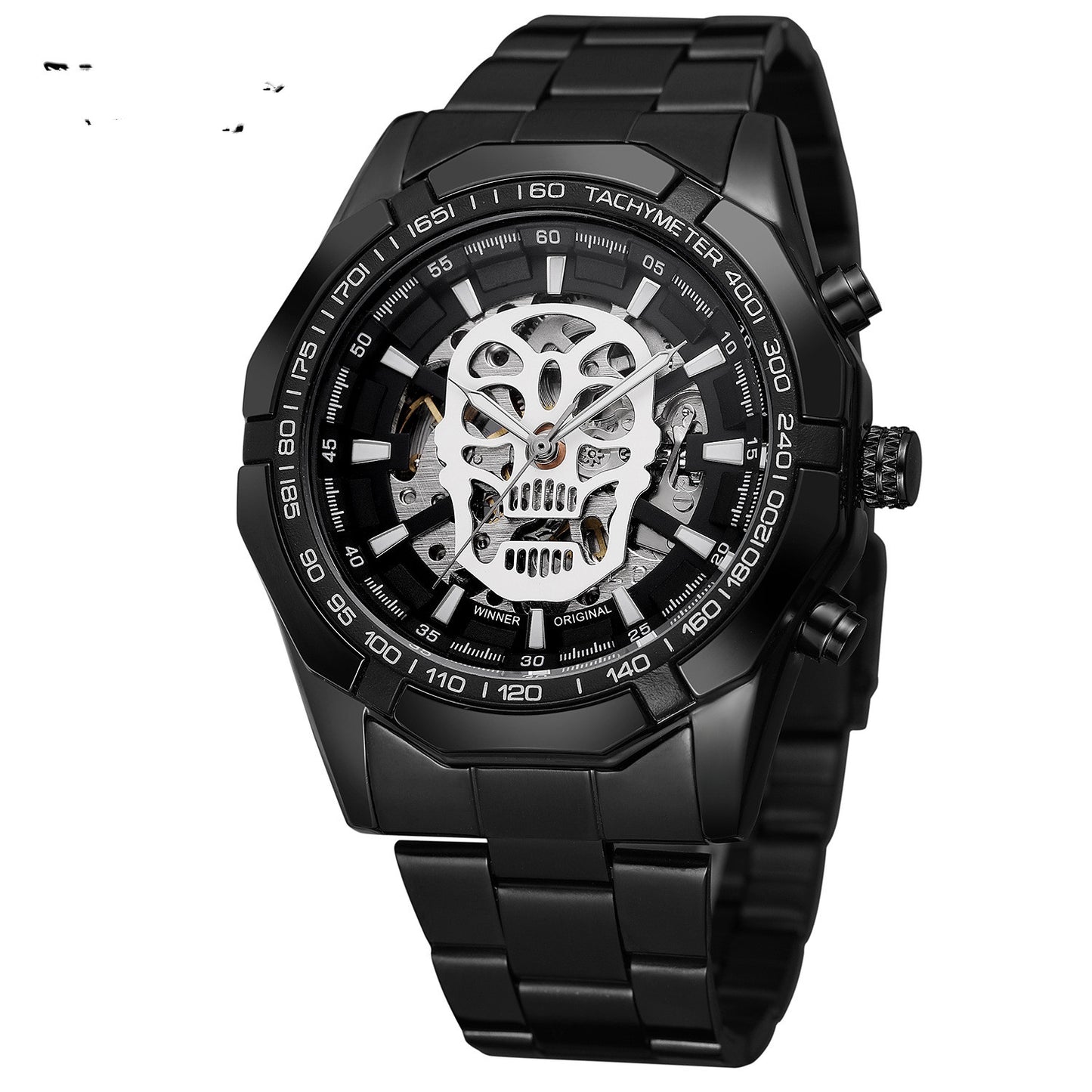 Official Automatic GOLD Watch Men Steel Strap Skeleton – view 6