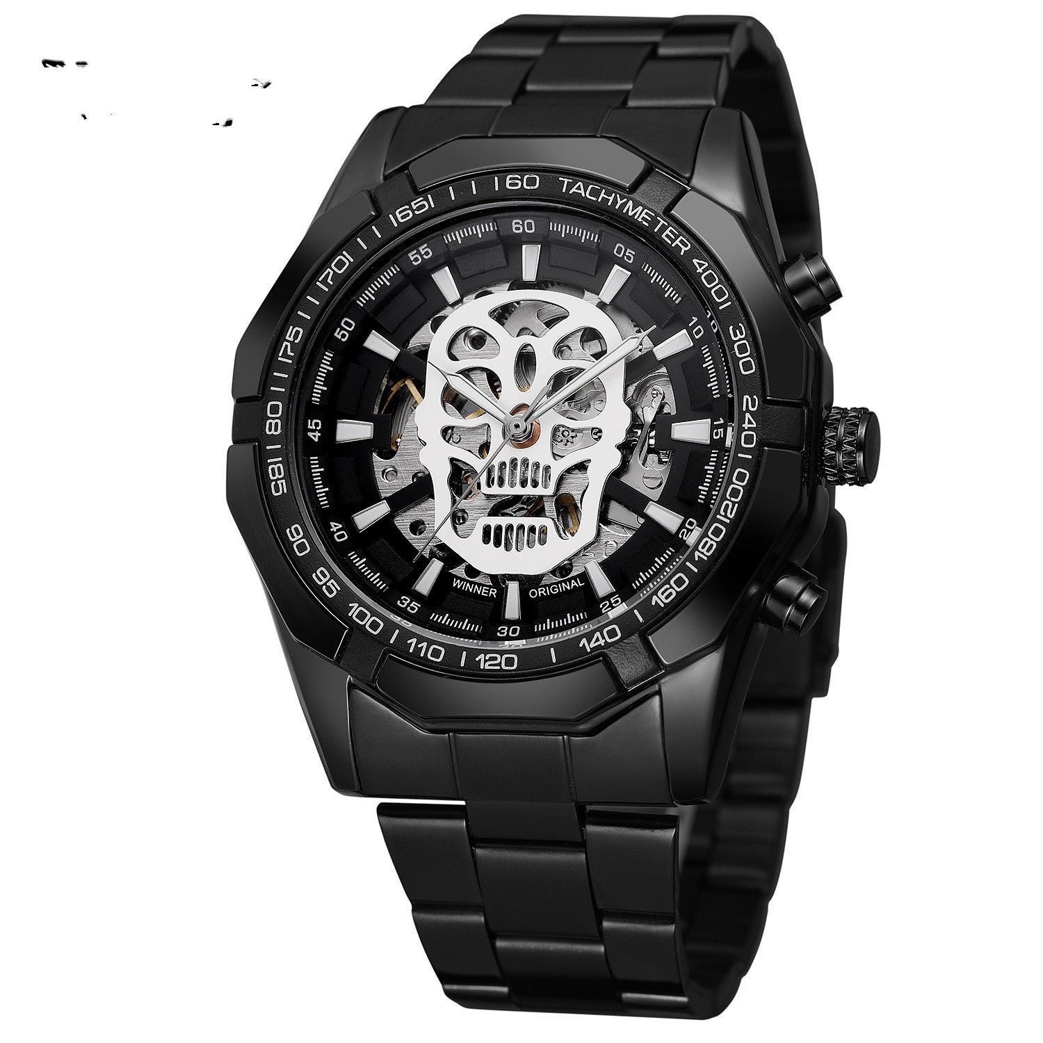 Official Automatic GOLD Watch Men Steel Strap Skeleton – view 6