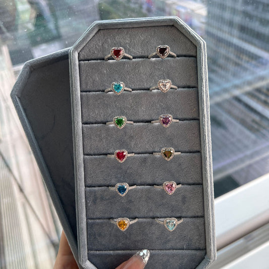 12 Zodiac Colorful Zircon Silver Ring For Women – view 2