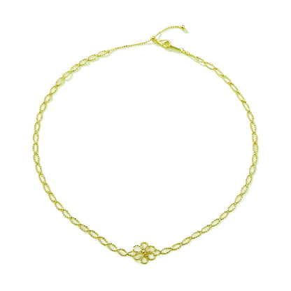Hollow Flower Adjustable Necklace