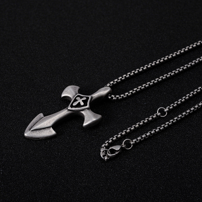 Men's Hip Hop Titanium Steel Dog Tag Stainless Steel Pendant Necklace – view 7