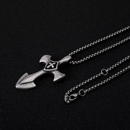 Men's Hip Hop Titanium Steel Dog Tag Stainless Steel Pendant Necklace – view 7
