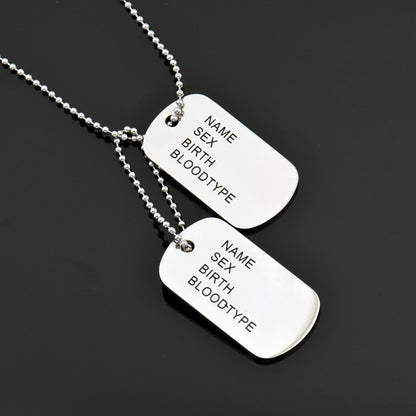 Hip Hop Name Dog Tag Necklace – view 4