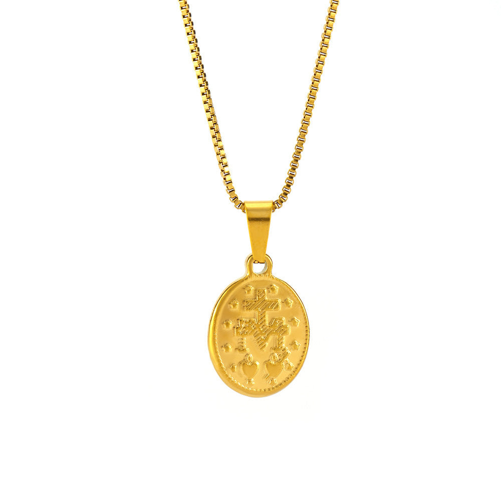 Box Chain Stainless Steel Plated 18K Gold Necklace – view 5
