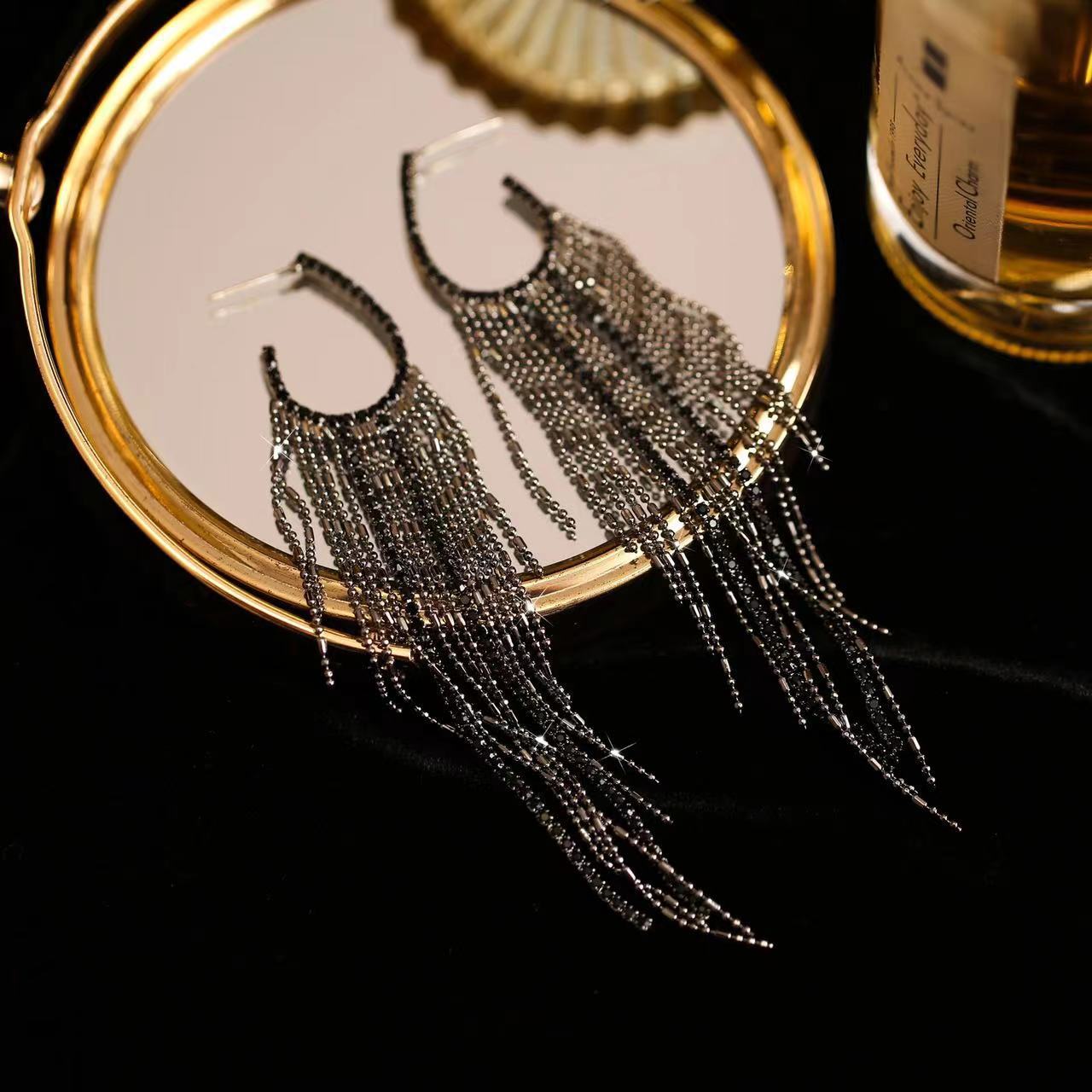 Electroplated Silver Needle Korean-style Trendy Earrings For Women – view 4