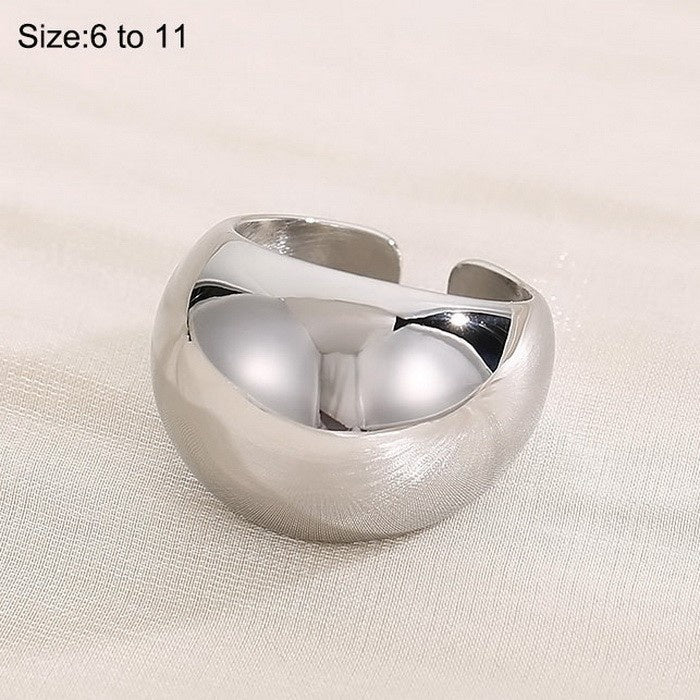 Exaggerated 18k Gold-plated Titanium Steel Ring For Men And Women – view 11