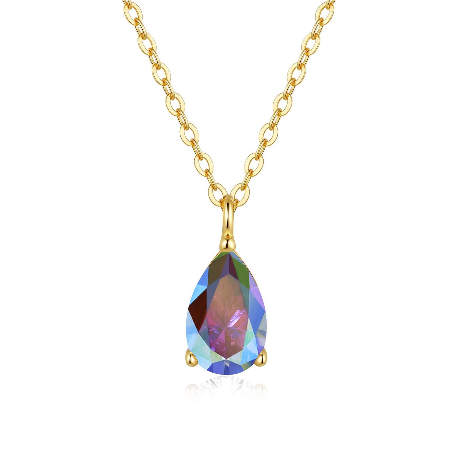 Womens 14K Gold-Plated 925 Sterling Silver Moissanite Necklace – view 5