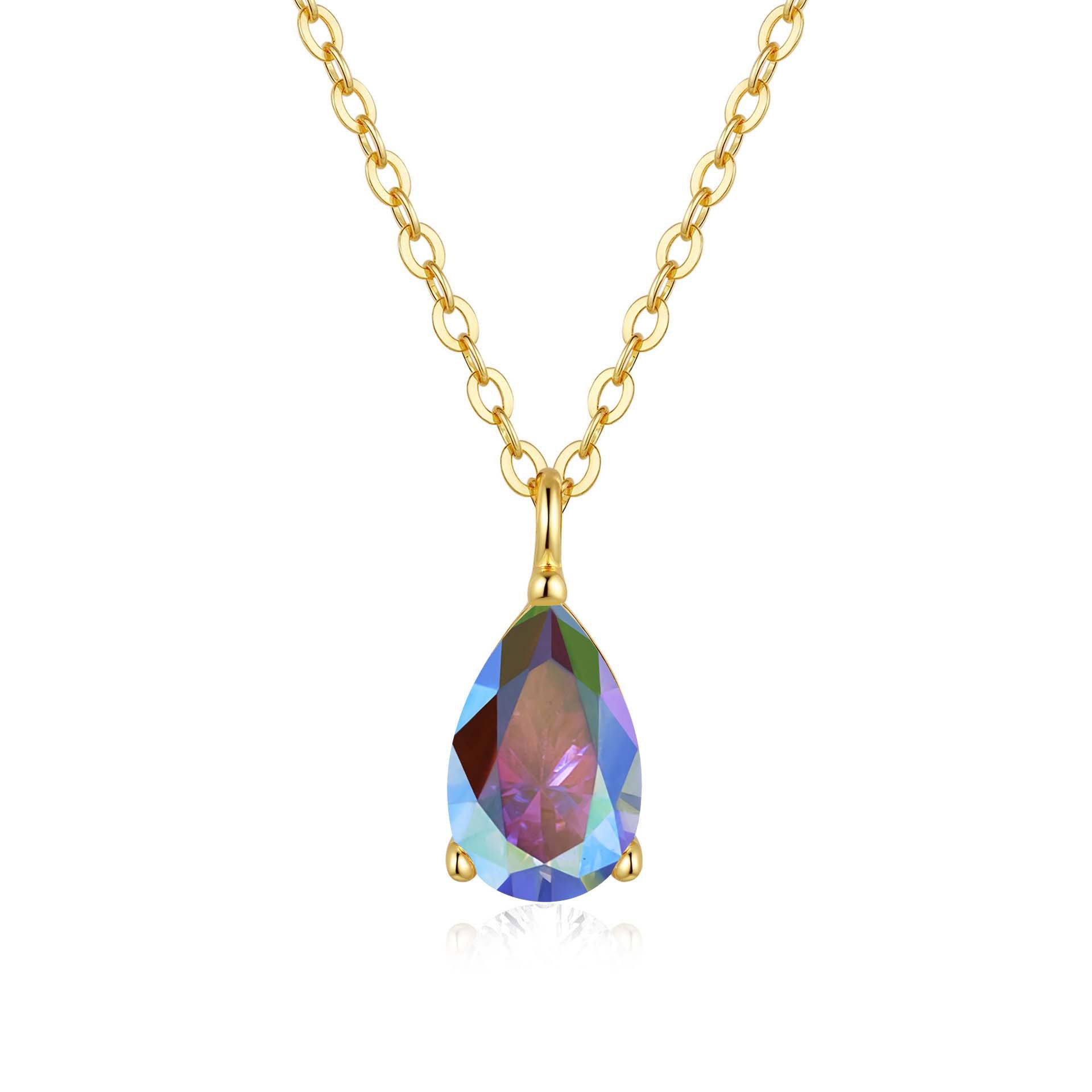 Womens 14K Gold-Plated 925 Sterling Silver Moissanite Necklace – view 5