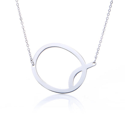 Fabulous Rose Gold Plated Stainless Steel Initial Letter Pendant Necklace – view 39
