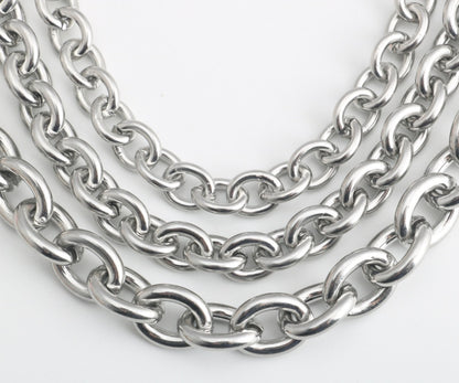 Men Stainless Steel Rope Snake Box Cuban Link Chain – view 11