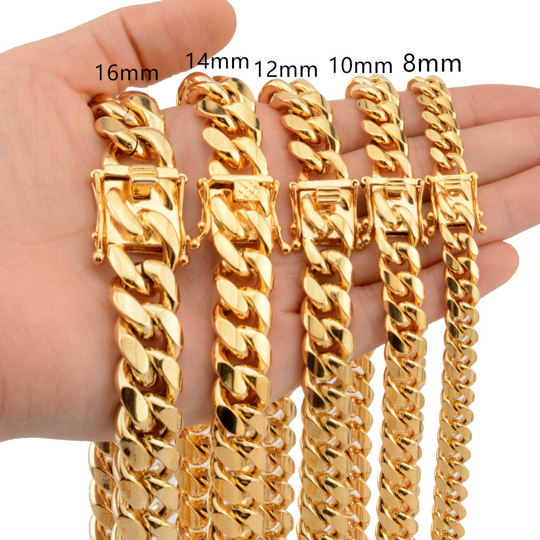Miami Cuban Link Chain – Gold Stainless Steel