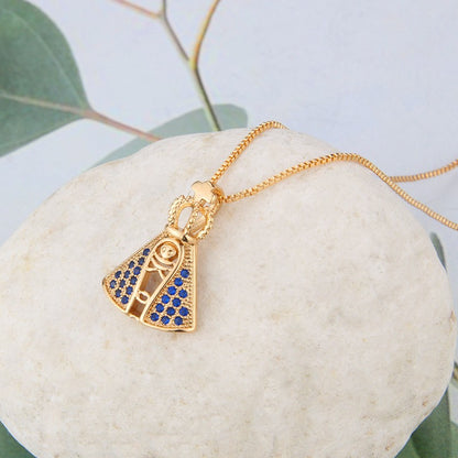 Religious Necklace – Madonna Cross Charm A – view 3