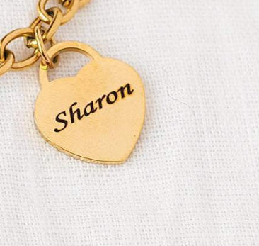 Stainless Steel Engraved DIY Heart Bracelet – view 8