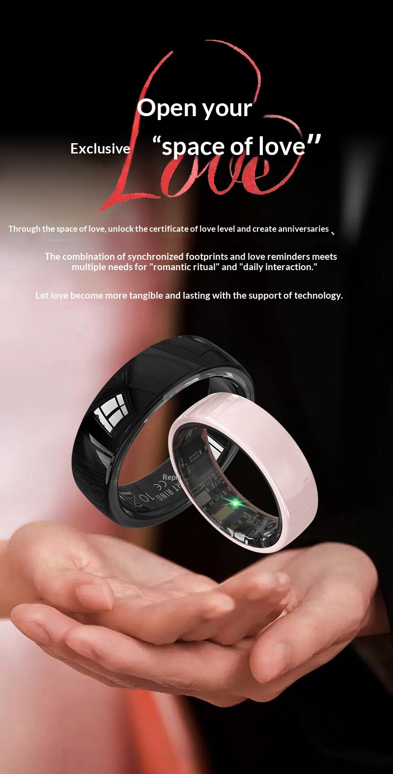 Mens And Womens Step-counting, Heart-rate, And Blood-oxygen Ring – view 6