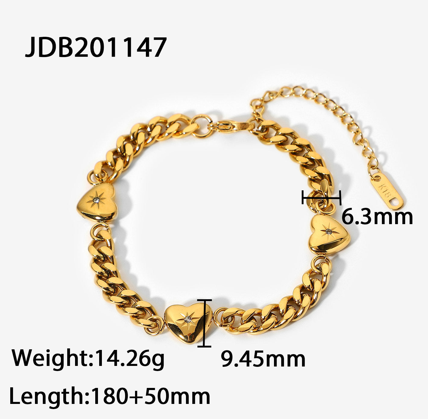 Stainless Steel Plated 18k Gold Cuban Chain Necklace – view 10