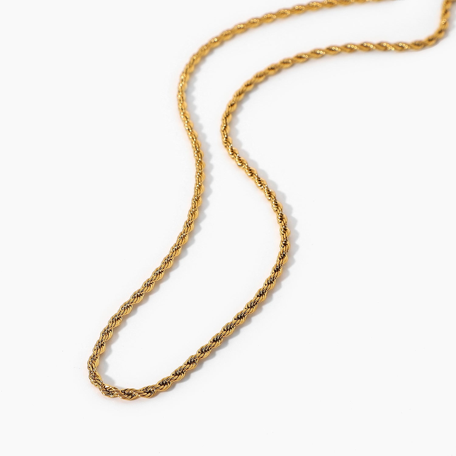 Calle Rope Chain Gold Necklace – view 5