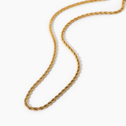 Calle Rope Chain Gold Necklace – view 5