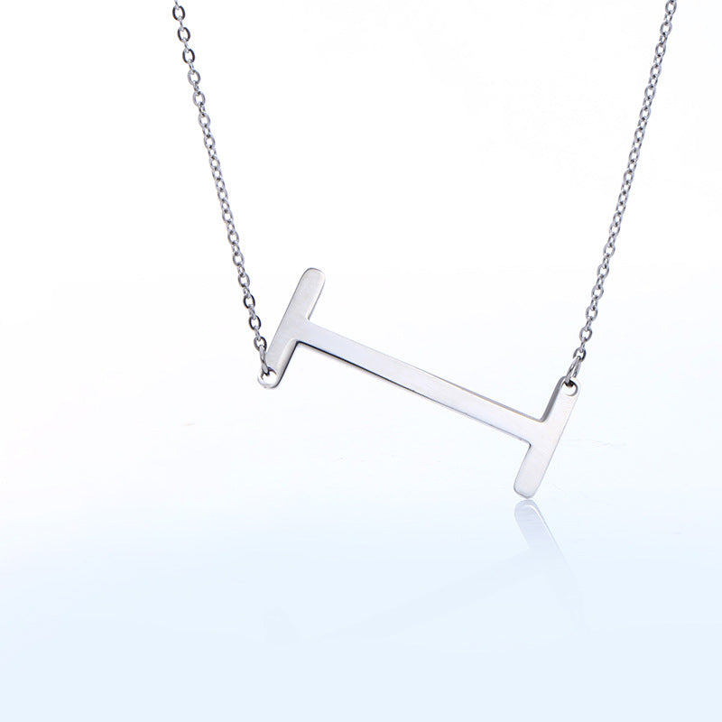 Fabulous Rose Gold Plated Stainless Steel Initial Letter Pendant Necklace – view 38