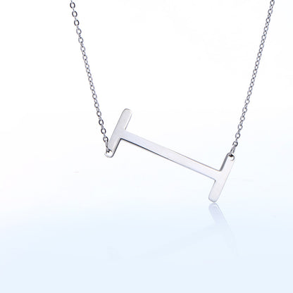 Fabulous Rose Gold Plated Stainless Steel Initial Letter Pendant Necklace – view 38