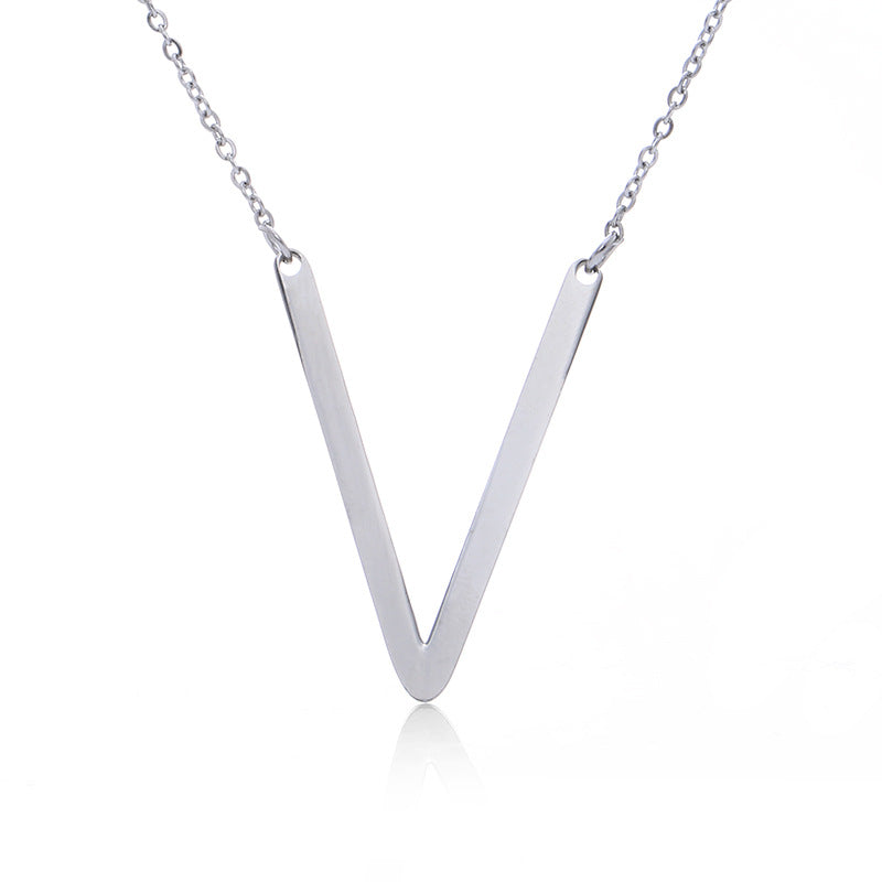 Fabulous Rose Gold Plated Stainless Steel Initial Letter Pendant Necklace – view 27