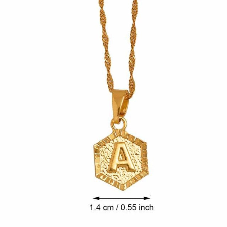 18K Gold 26-Letter Initial Clavicle Chain Necklace – view 3