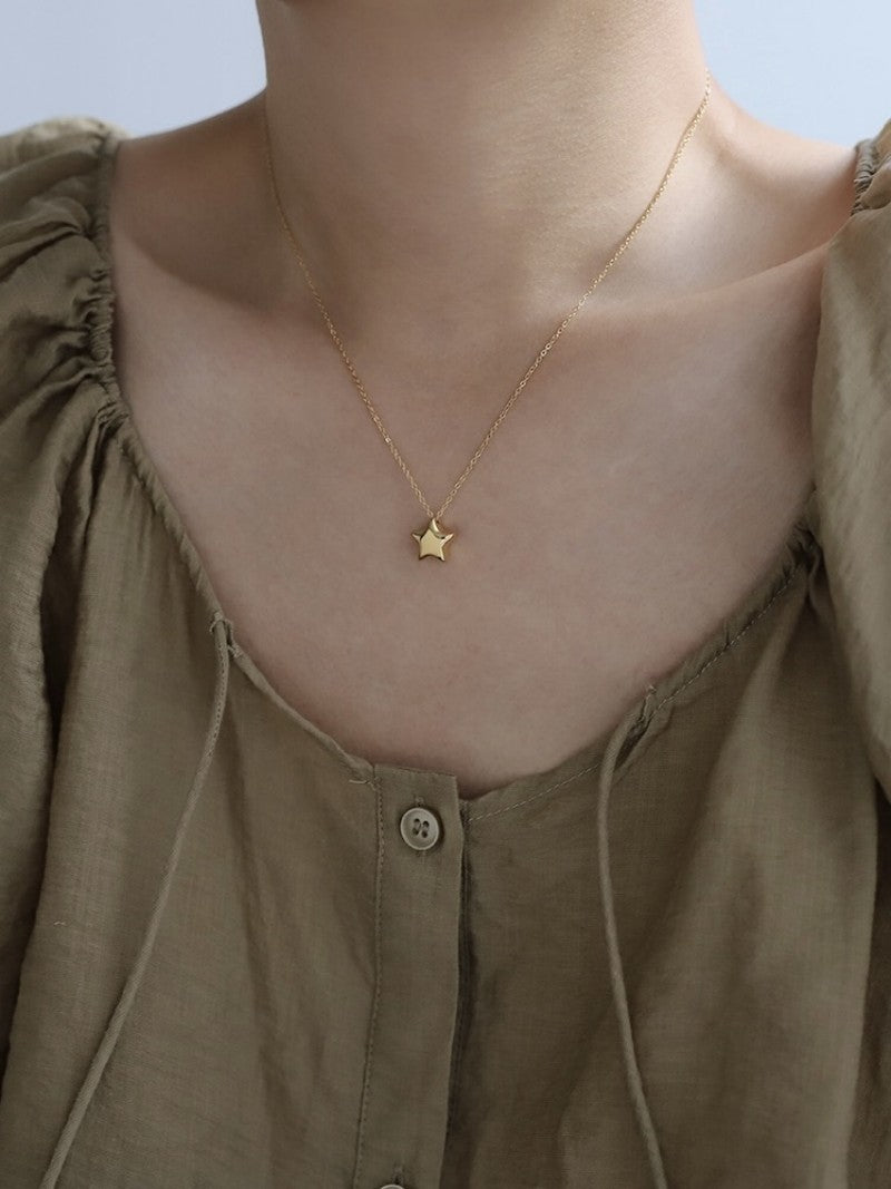 Simple Titanium Steel 18K Gold Plating Non-fading Necklace – view 9