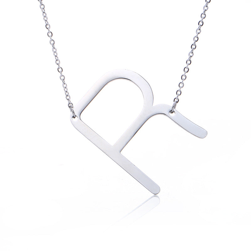 Fabulous Rose Gold Plated Stainless Steel Initial Letter Pendant Necklace – view 62