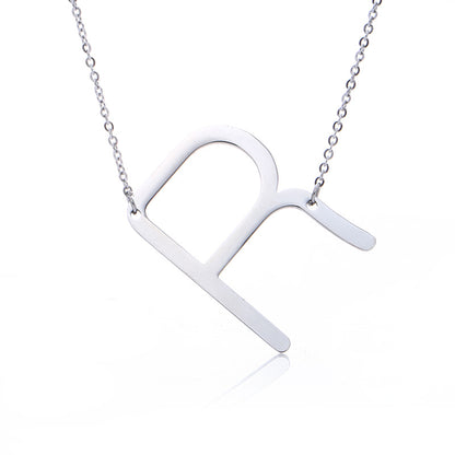 Fabulous Rose Gold Plated Stainless Steel Initial Letter Pendant Necklace – view 62