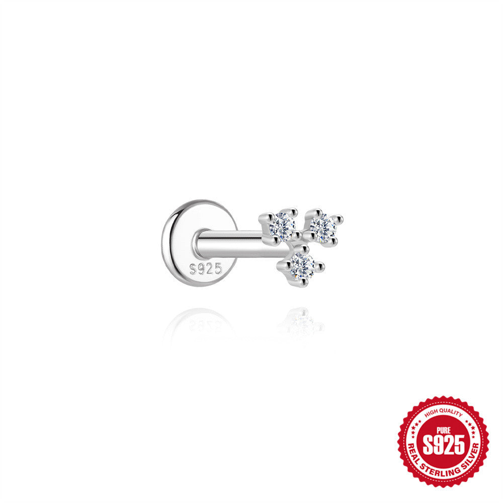 S925 Sterling Silver Moissanite Stud Earrings For Women – view 4