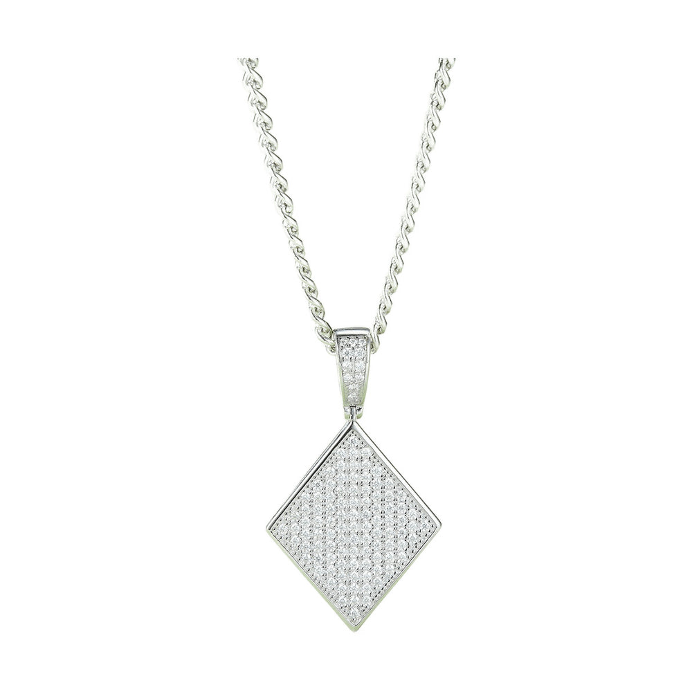 Moissanite Diamond-Shape Pendant (No Chain)