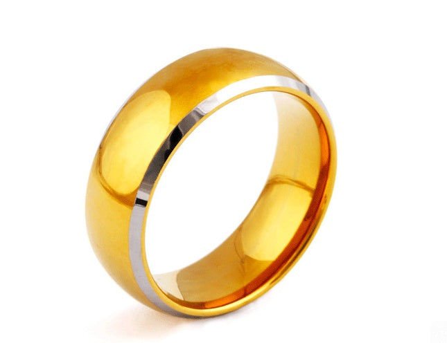 Men's Gold Tungsten Steel Ring – view 5