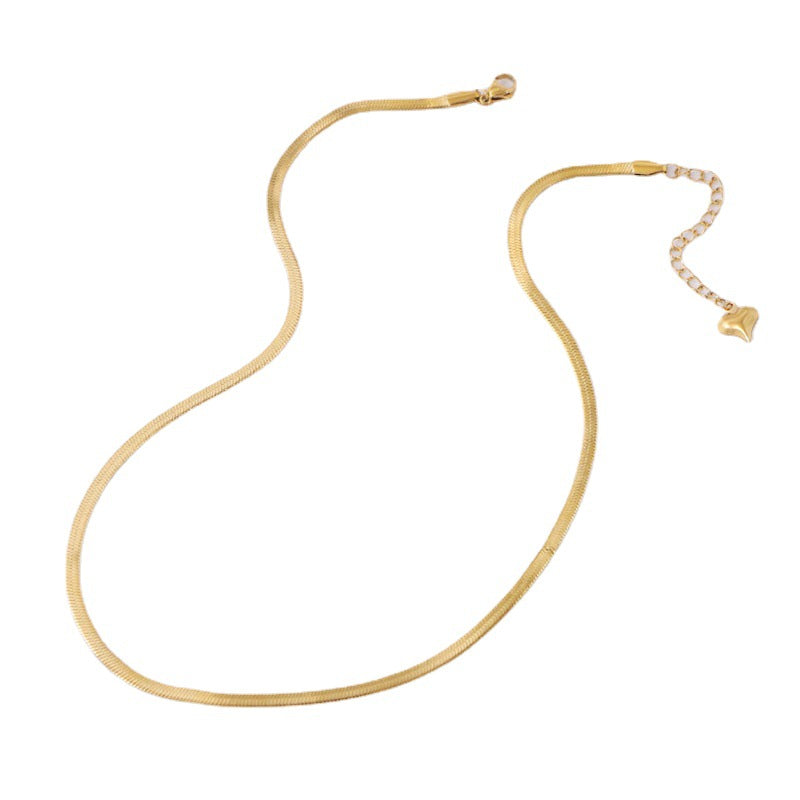 Female 18K Gold Titanium Steel Snake Bone Chain Ins Wind Necklace Niche – view 6
