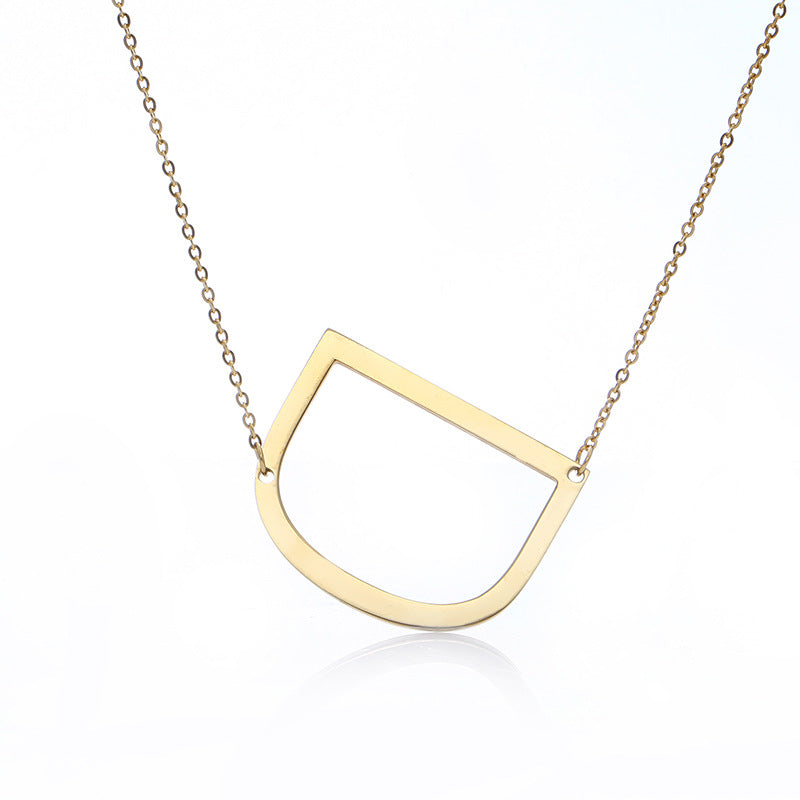 Fabulous Rose Gold Plated Stainless Steel Initial Letter Pendant Necklace – view 6