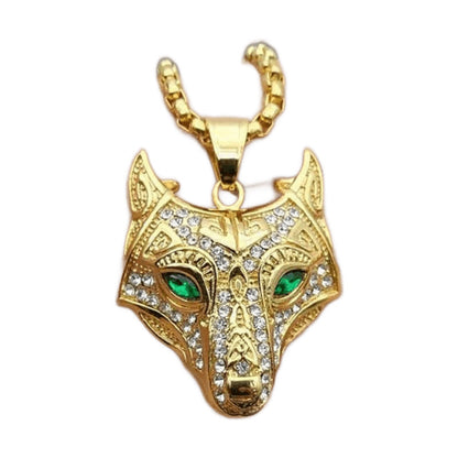 Norse-Inspired Wolf Head Pendant Necklace – 316L Stainless Steel