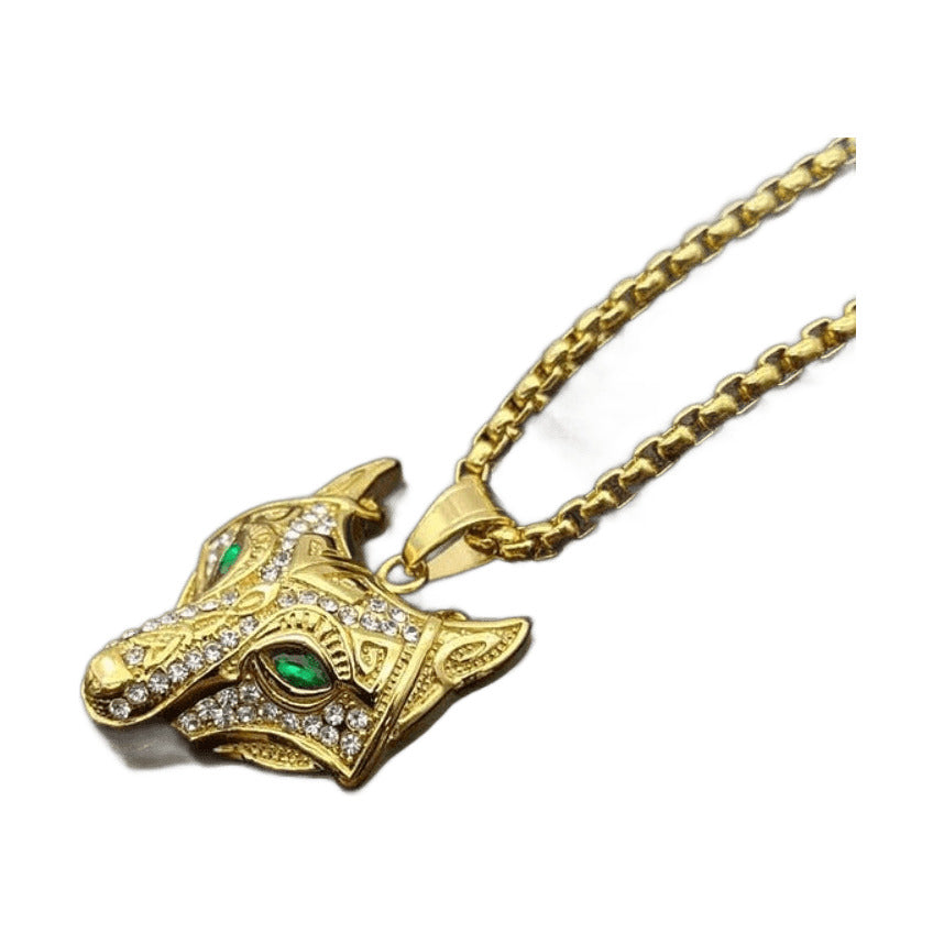 Norse-Inspired Wolf Head Pendant Necklace – 316L Stainless Steel