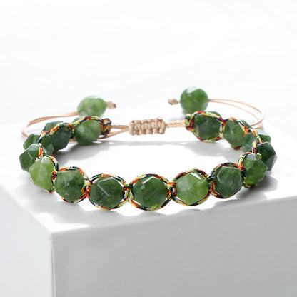 Creative Spaced Diamond-Cut Braided Bracelet – view 3