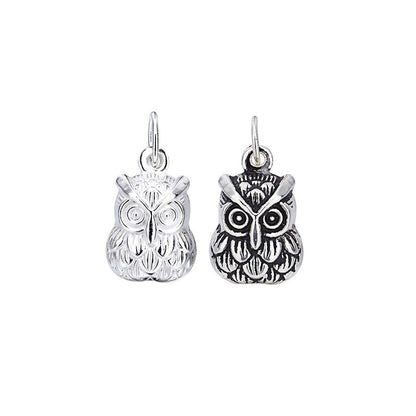 Sterling Silver Jewelry Pendant Cute Owl Pendant – view 4