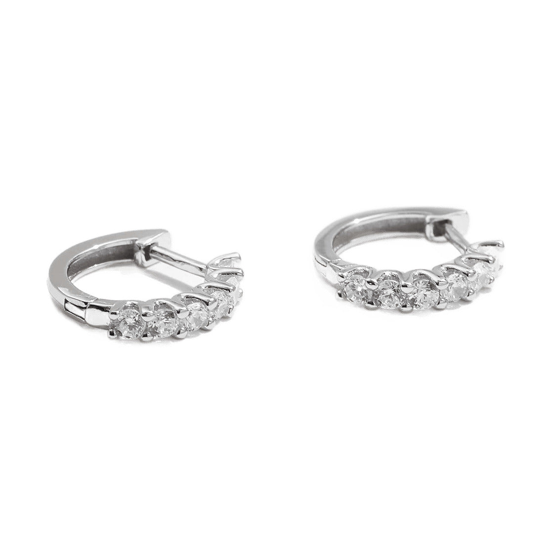 Petite Moissanite Huggie Earrings