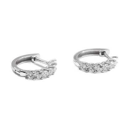 Petite Moissanite Huggie Earrings