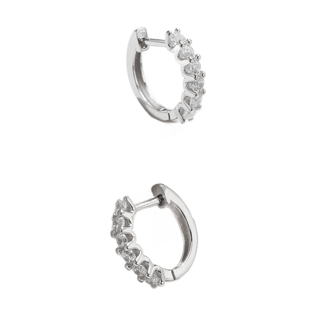 Petite Moissanite Huggie Earrings