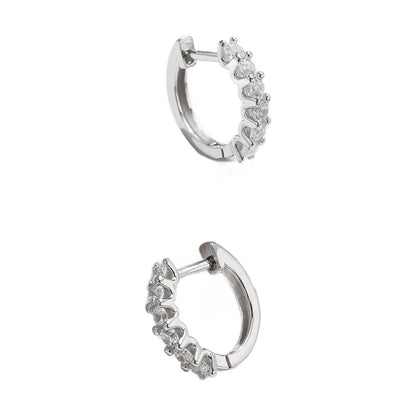 Petite Moissanite Huggie Earrings