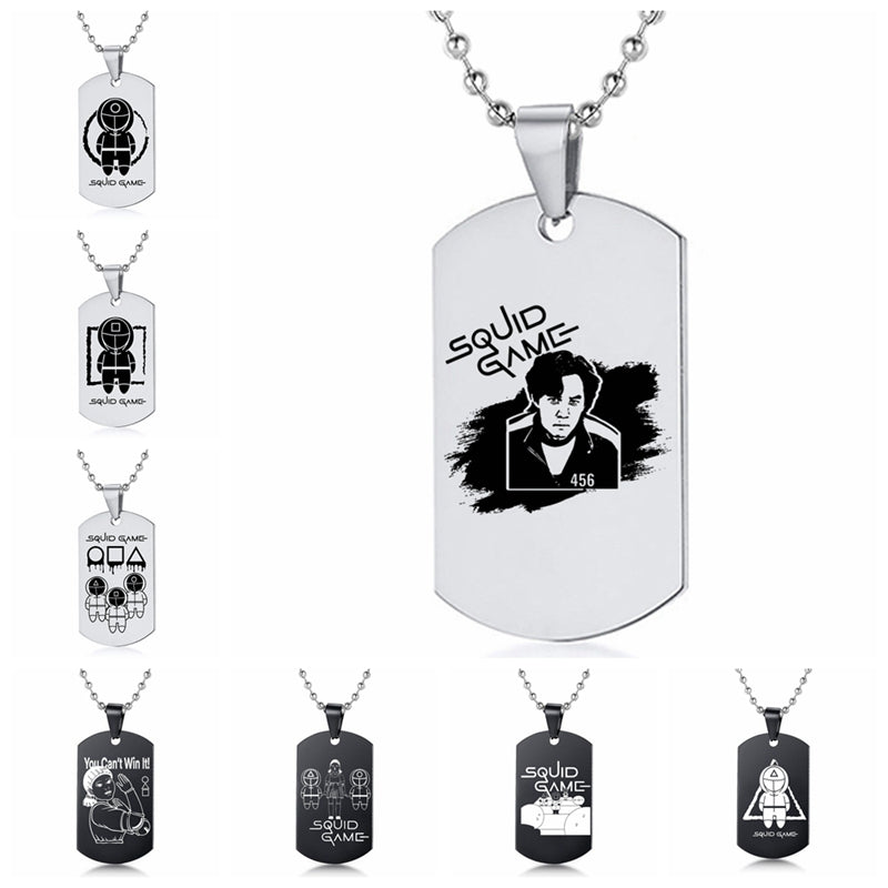 Squid Game Symbol Dog Tag Necklace