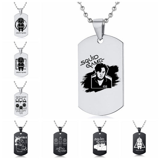 Squid Game Symbol Dog Tag Necklace