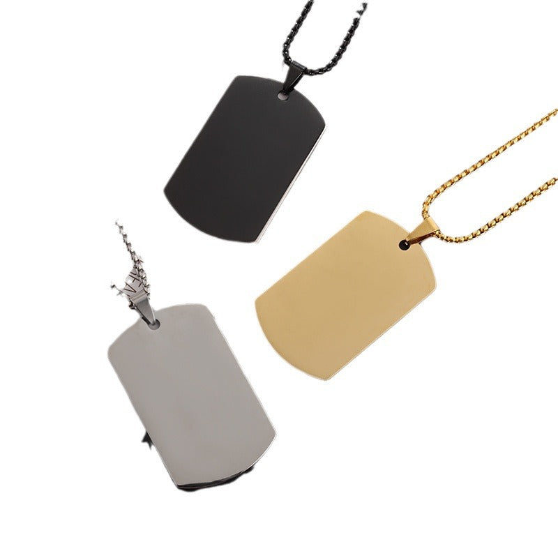 High Polished Stainless Steel Dog Tag Necklace – view 5